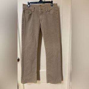 7 For All Mankind Beige Denim Pants